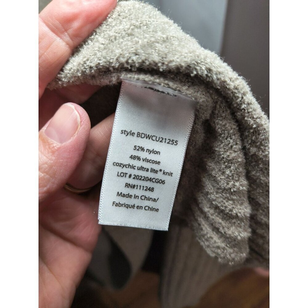 Barefoot Dreams CozyChic Ultra Lite Open Front Cardigan in Almond - Size Medium - Picture 6 of 8